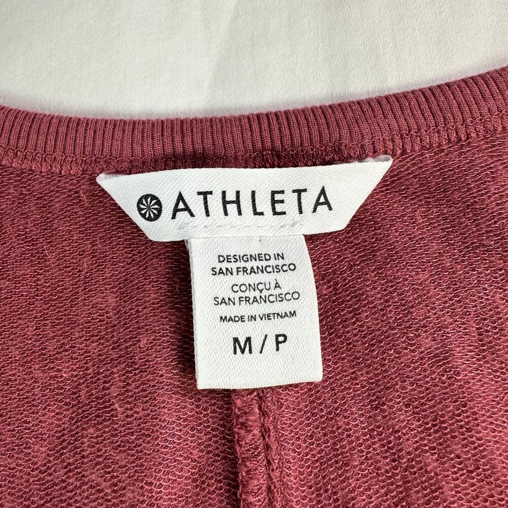 Athleta Balance Romper Womens Medium Petite Pink Sleeveless Soft Active Travel - Picture 4 of 14